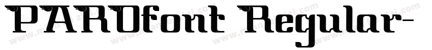PAROfont Regular字体转换